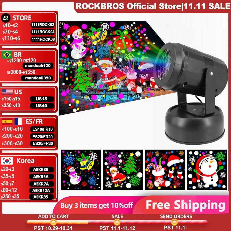 16/20 Pattern Christmas Party Lights Snowflake Laser Projector Light LED Laser Stage Lamp Xmas Decoration Indoor Lighting 2023
16/20 Pattern Christmas Party Lights Snowflake Laser Projector Light LED Laser Stage Lamp Xmas Decoration Indoor Lighting 2023