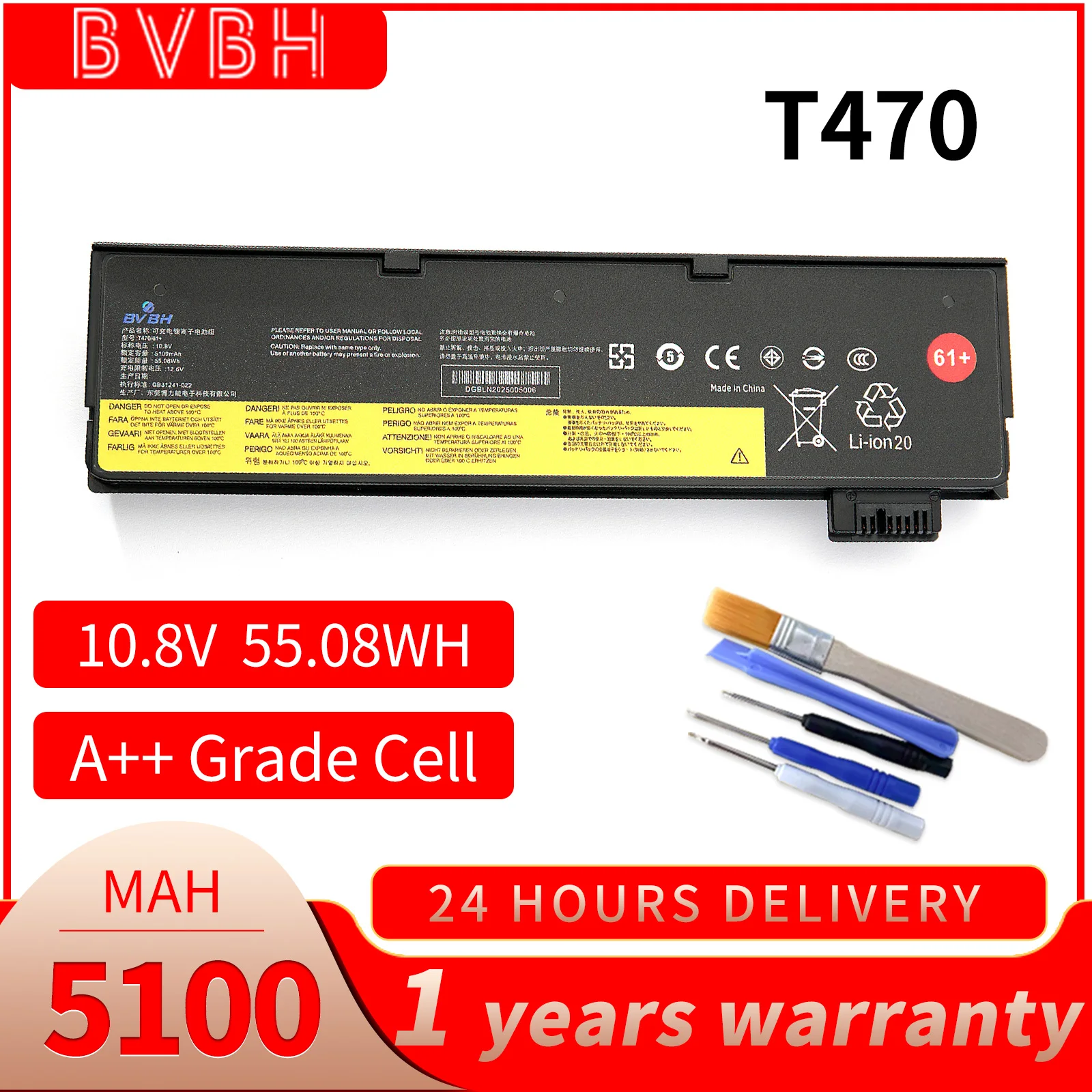 BVBH 01AV427 72Wh Internal 61++ Laptop Battery for Lenovo ThinkPad T470 T480 T570 T580 TP25 01AV427 01AV428 01AV423 SB10K97580
BVBH 01AV427 72Wh Internal 61++ Laptop Battery for Lenovo ThinkPad T470 T480 T570 T580 TP25 01AV427 01AV428 01AV423 SB10K97580