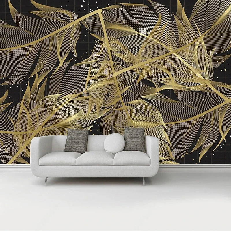 Custom Wall Mural Creative Modern Nordic Light Luxury Gold Leaf 3D Wallpaper Living Room TV Bedroom Background Home Decor Fresco
Custom Wall Mural Creative Modern Nordic Light Luxury Gold Leaf 3D Wallpaper Living Room TV Bedroom Background Home Decor Fresco
