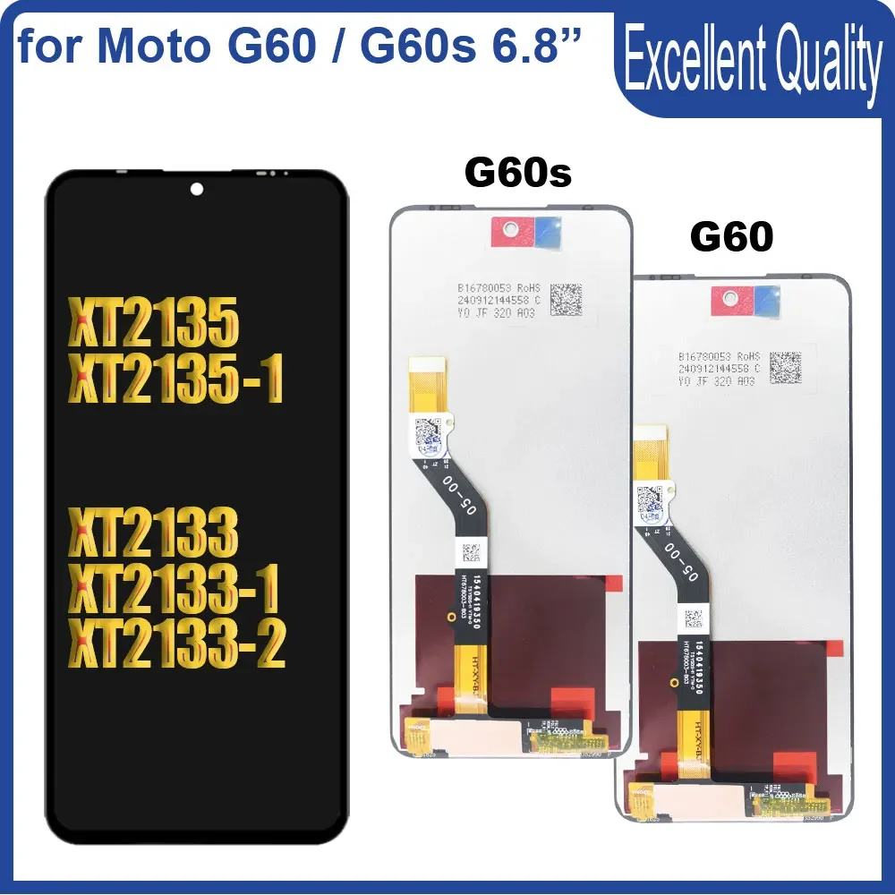 6.8'' LCD for Motorola Moto G60 XT2135 LCD Display Touch Screen Assembly Replacement for Moto G60s XT2133 Display With Frame
6.8'' LCD for Motorola Moto G60 XT2135 LCD Display Touch Screen Assembly Replacement for Moto G60s XT2133 Display With Frame
