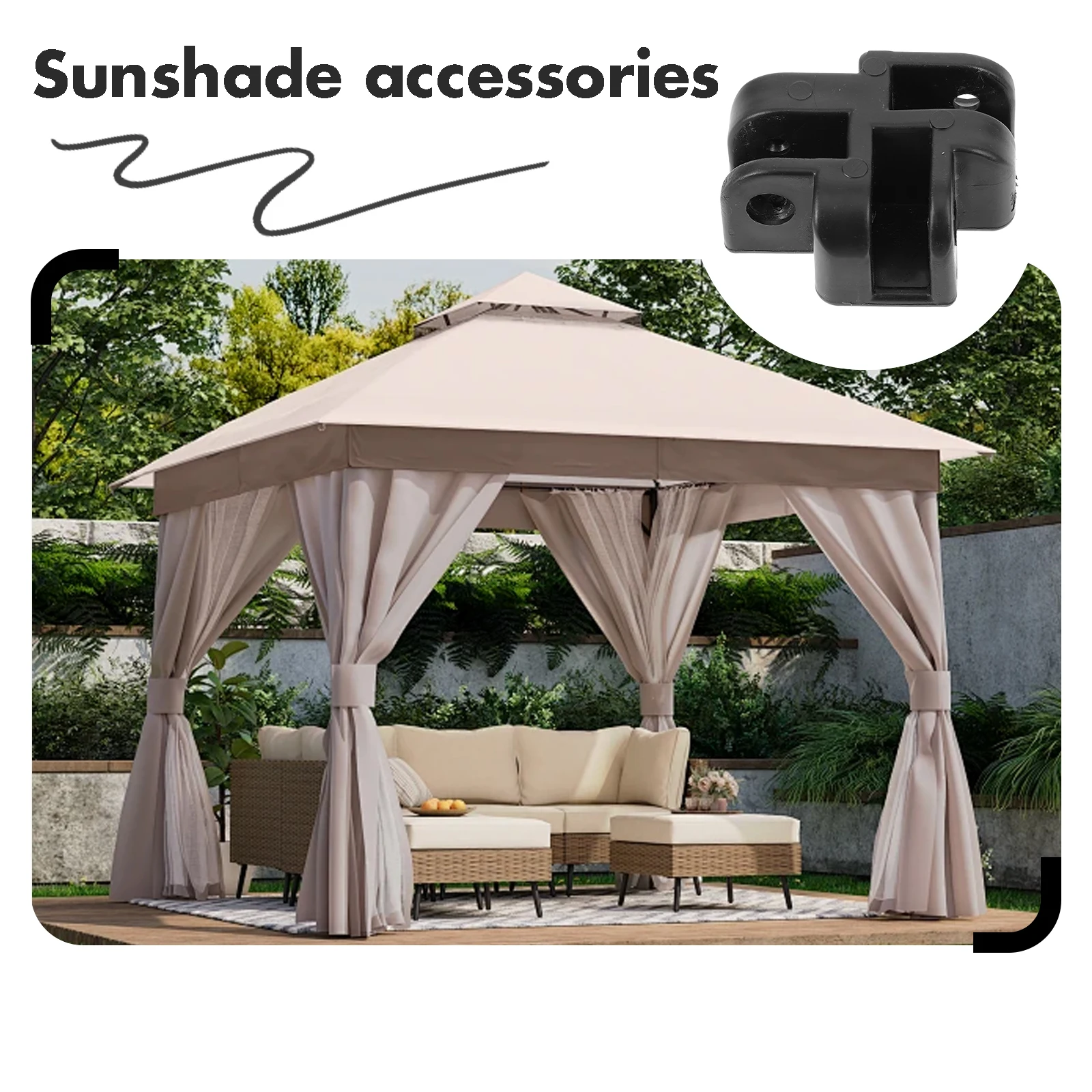 Portable Parking Tent Canopy Replacement Parts Strong Corner Frame Bracket Pergola Reinforced Roof Patio Gazebo Shelter Durable
Portable Parking Tent Canopy Replacement Parts Strong Corner Frame Bracket Pergola Reinforced Roof Patio Gazebo Shelter Durable