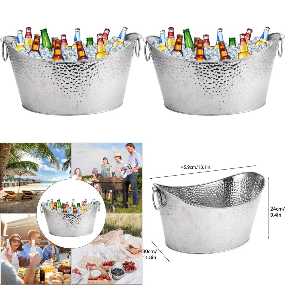 Large 12L Stainless Steel Beverage Tub - Ideal for Ice and Drinks at Parties and Weddings
Large 12L Stainless Steel Beverage Tub - Ideal for Ice and Drinks at Parties and Weddings