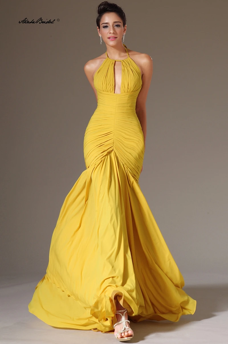 Вечерние платья с лямкой на шее. 2025 г. Женское вечернее платье. Шифоновое длинное платье с открытой спиной. Платья для выпускного вечера на заказ.