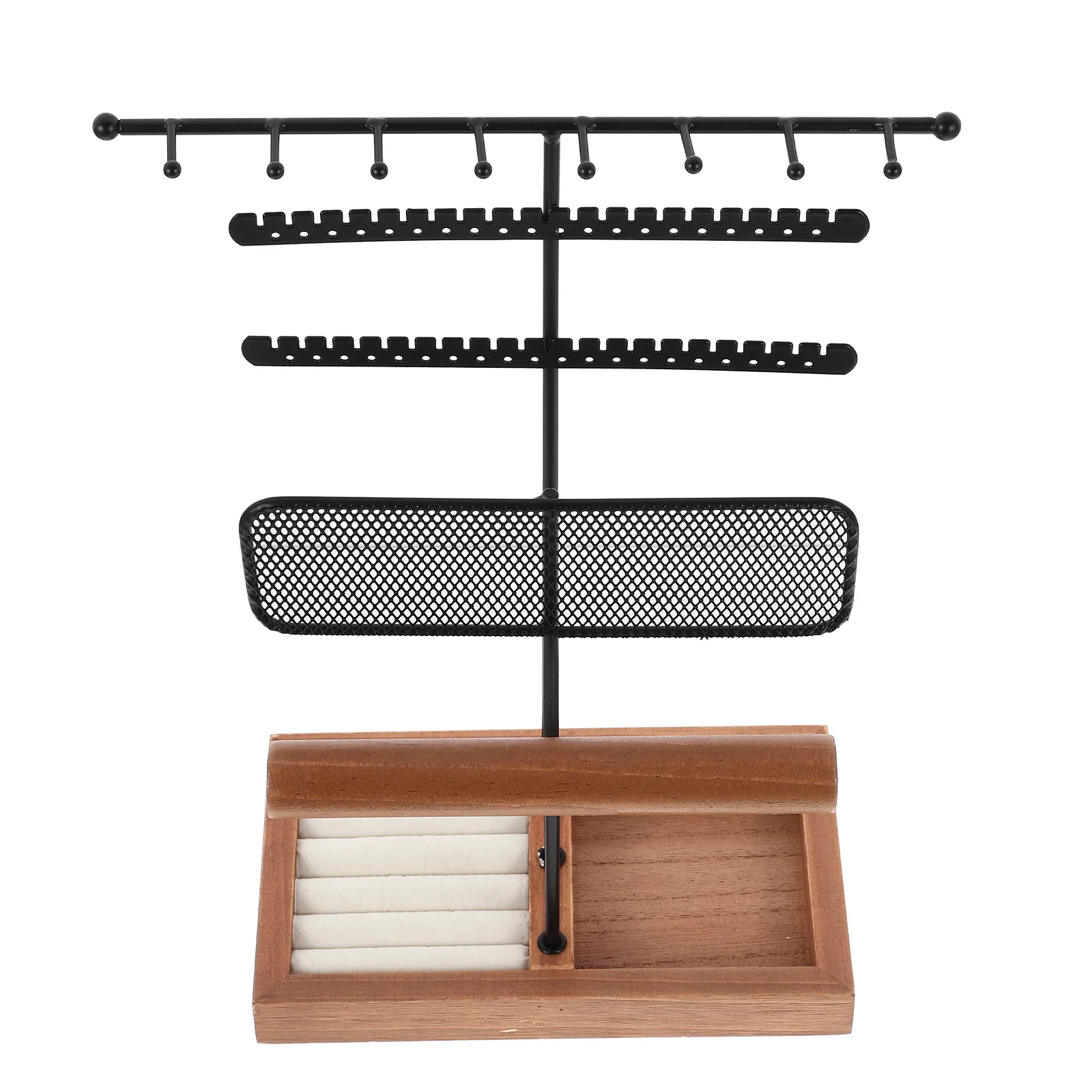 Jewelry Holder Stand Wood Base Sleek Jewelry Display Rack Organizer for Necklace Watch Bracelet Storage Necklace Holder
Jewelry Holder Stand Wood Base Sleek Jewelry Display Rack Organizer for Necklace Watch Bracelet Storage Necklace Holder