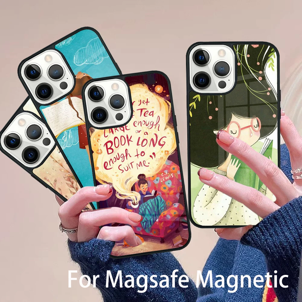 Book Lover Phone Case Magesafe Magnetic Wireless Charge Cover For IPhone 16 11 12 13 14 15 Pro Max Plus Mini
Book Lover Phone Case Magesafe Magnetic Wireless Charge Cover For IPhone 16 11 12 13 14 15 Pro Max Plus Mini