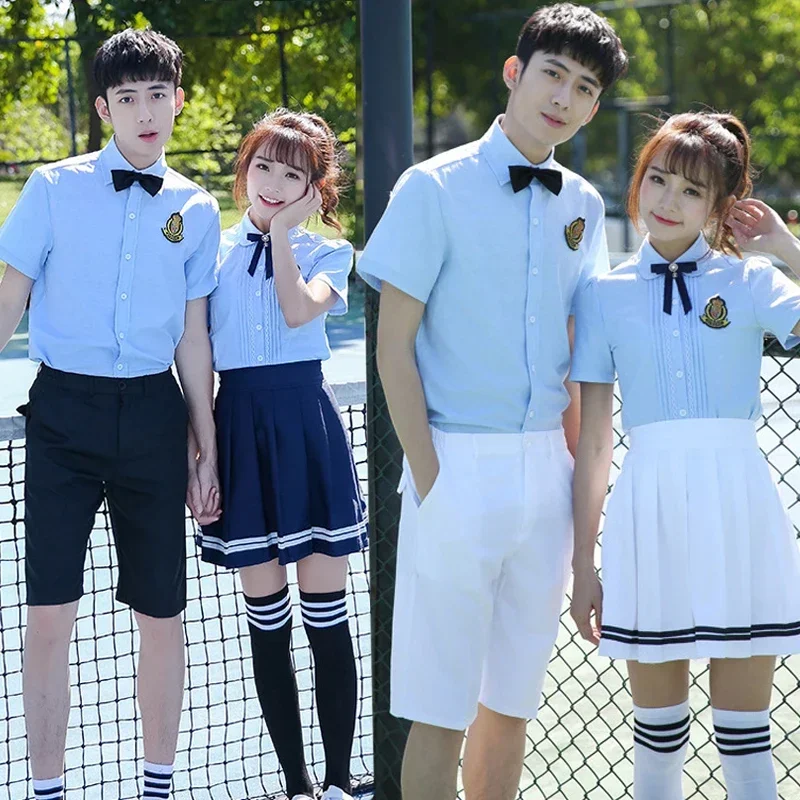 Korean school uniforms white Shirt + Skirt For Student Girls Shirt + Pants Korean College Students boys cosplay costume
Korean school uniforms white Shirt + Skirt For Student Girls Shirt + Pants Korean College Students boys cosplay costume
