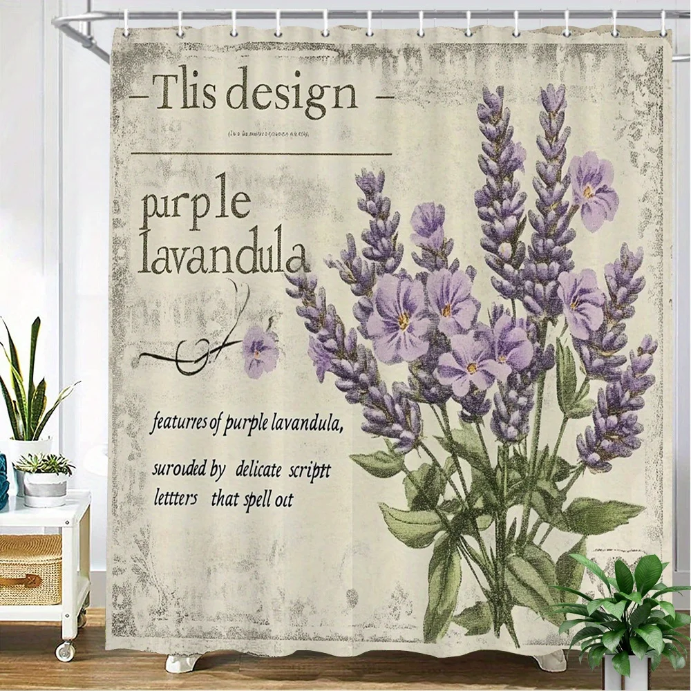 Rustic Lavender Floral Print Shower Curtain Waterproof Bathroom Decor Cottagecore Botanical Tapestry Shower Liner Design
Rustic Lavender Floral Print Shower Curtain Waterproof Bathroom Decor Cottagecore Botanical Tapestry Shower Liner Design