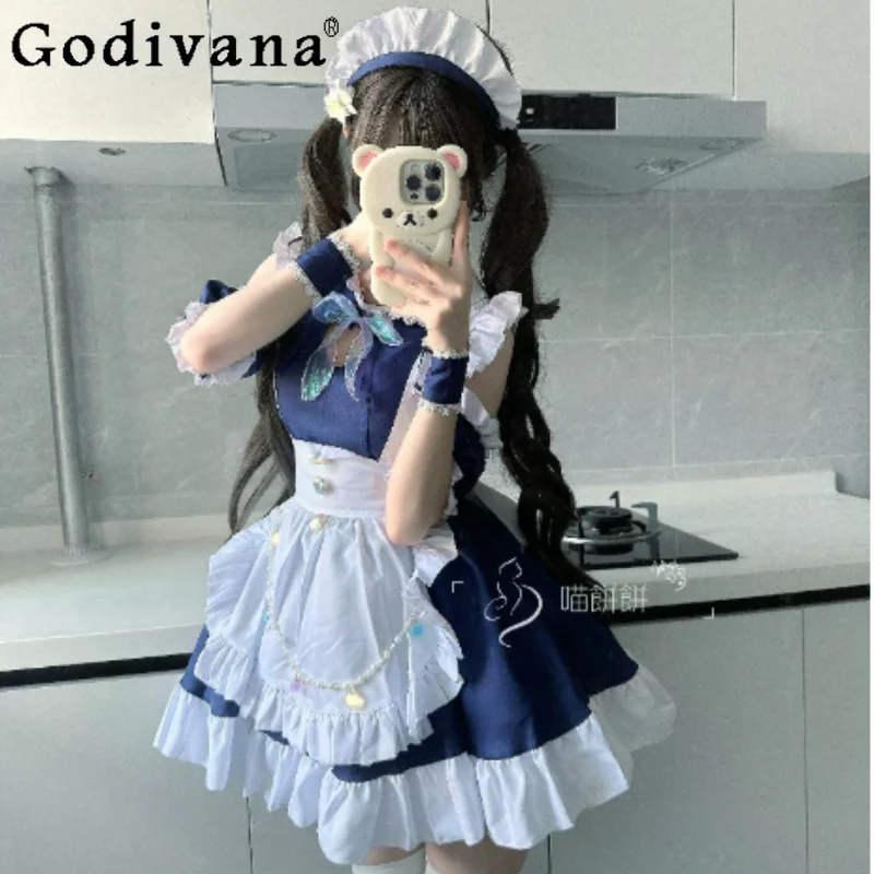 Large Size Japanese Maid Heart Shape Cos Lolita Blue Dresses Fashion Versatile Age Reduction Sweet Woman Animation Party Dress
Large Size Japanese Maid Heart Shape Cos Lolita Blue Dresses Fashion Versatile Age Reduction Sweet Woman Animation Party Dress