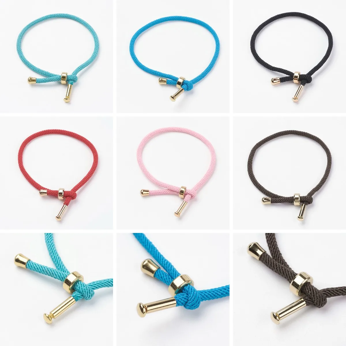 10Pcs Cotton Cord Twisted Bracelet Making Adjustable Braided Rope Chain Stainless Steel Slider Bracelets For DIY Jewelry Making
10Pcs Cotton Cord Twisted Bracelet Making Adjustable Braided Rope Chain Stainless Steel Slider Bracelets For DIY Jewelry Making
