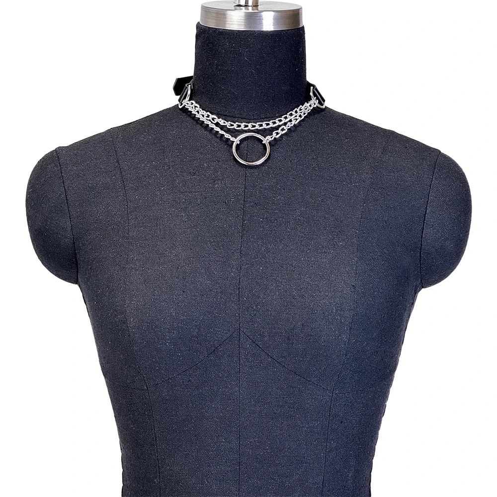 Women's Fashion PU Leather Chain Collar Gothic Fetish Necklace Street Style Erotic Nightclub Clothing Accessories
Women's Fashion PU Leather Chain Collar Gothic Fetish Necklace Street Style Erotic Nightclub Clothing Accessories