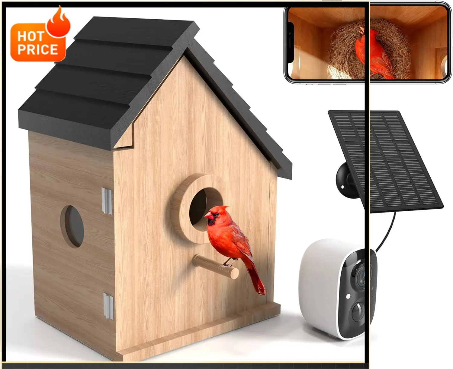 BestsellerBird Houses for Outside with Camera Solar Powered: 2K HD Video Smart Bird Feeder for Outdoors Nesting Box with Motion
BestsellerBird Houses for Outside with Camera Solar Powered: 2K HD Video Smart Bird Feeder for Outdoors Nesting Box with Motion