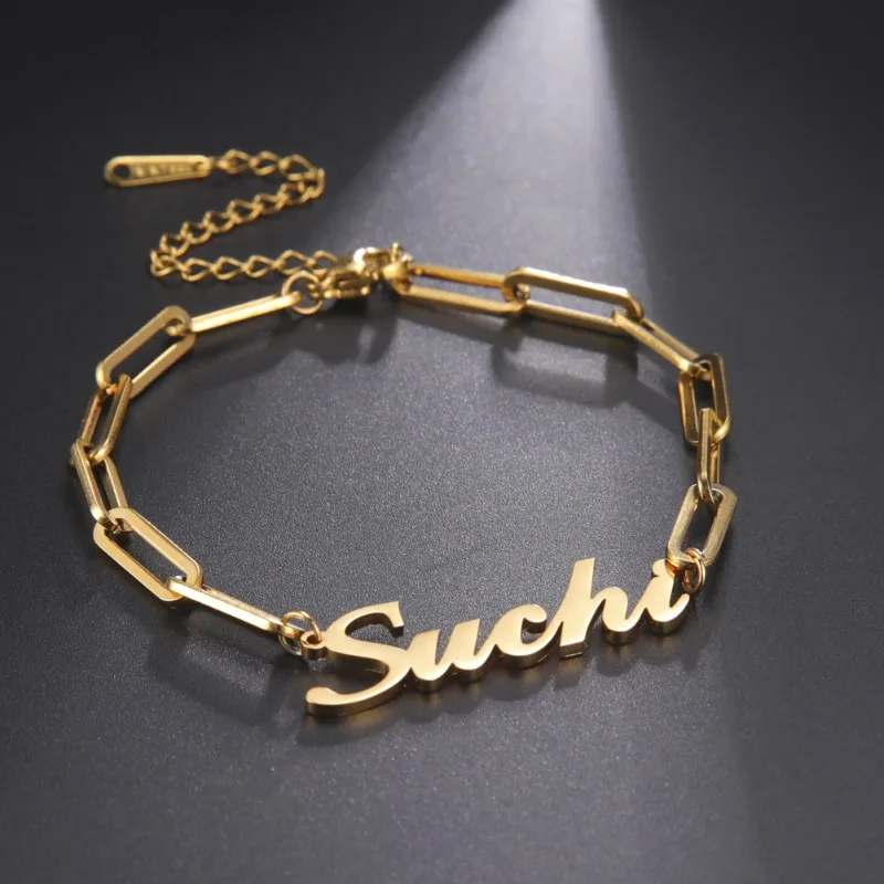Personalized Name Bracelets for Women Fashion Punk Stainless Steel Custom Jewelry Men Cuban Chain Bracelets Customized Gift
Personalized Name Bracelets for Women Fashion Punk Stainless Steel Custom Jewelry Men Cuban Chain Bracelets Customized Gift