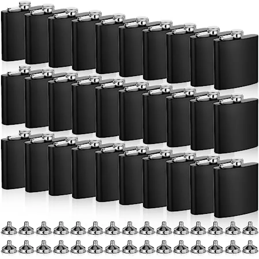 30 Pieces Hip Flasks Set Stainless Steel Liquor Flask with Funnel Metal Leak Proof Flask Pocket Whiskey Flasks for Men Women Br
30 Pieces Hip Flasks Set Stainless Steel Liquor Flask with Funnel Metal Leak Proof Flask Pocket Whiskey Flasks for Men Women Br