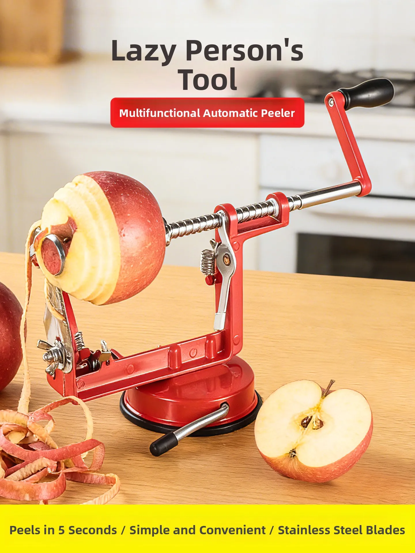 New Upgraded Three-in-One Hand Cranked Peeler Multi-Function Peeler Seed Remover Slicer Household Suction Cup Peeler
New Upgraded Three-in-One Hand Cranked Peeler Multi-Function Peeler Seed Remover Slicer Household Suction Cup Peeler