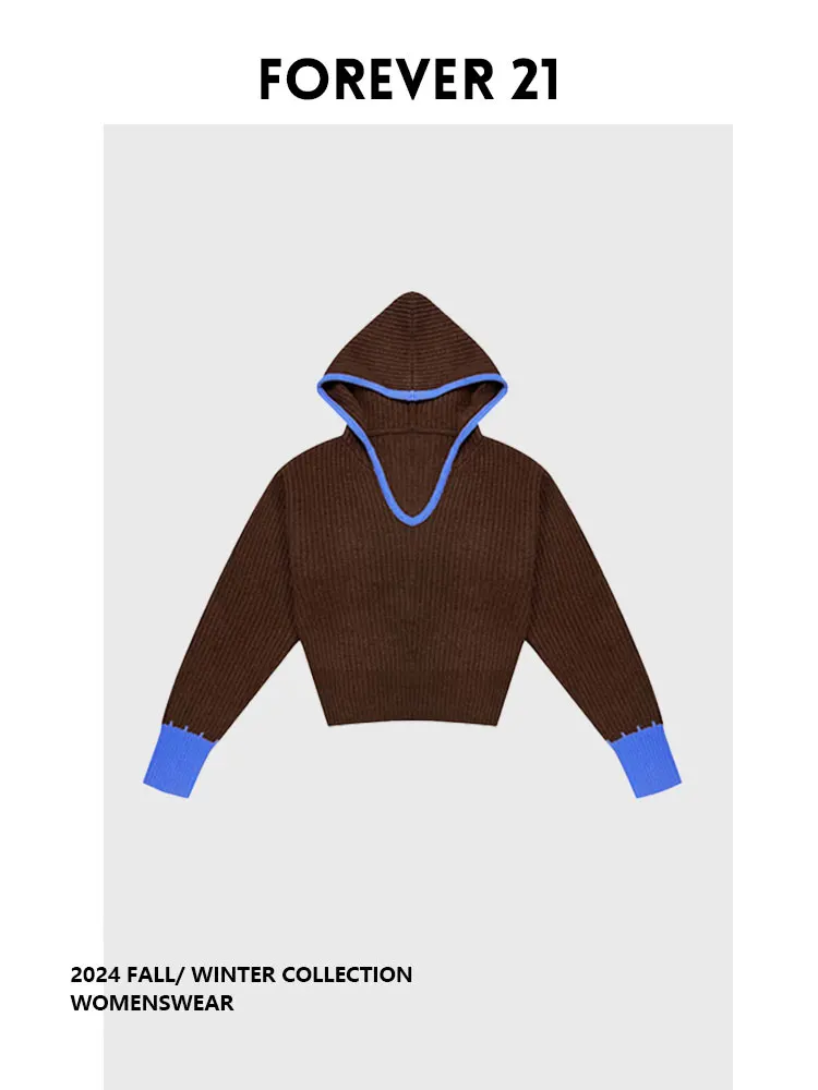 Женский осенний топ Forever 2 Color Blo: вязаный свитер с капюшоном, V-образным вырезом и приталенной талией, длинный рукав
Женский осенний топ Forever 2 Color Blo: вязаный свитер с капюшоном, V-образным вырезом и приталенной талией, длинный рукав