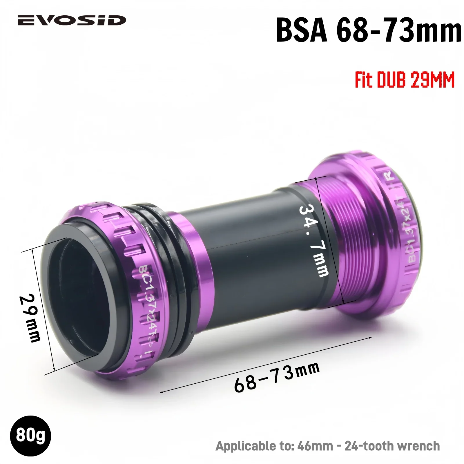 EVOSID Mountain Bicycle bottom bracket DUB 29MM Aixs MTB Bike BB BSA 68-73MM Thread Road Bike Bottom Bracket Bicycle accessories
EVOSID Mountain Bicycle bottom bracket DUB 29MM Aixs MTB Bike BB BSA 68-73MM Thread Road Bike Bottom Bracket Bicycle accessories