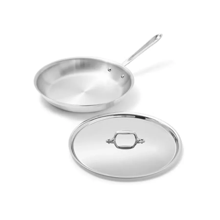 D3® Stainless Steel 12 inch Frying Pan With Lid- Made in the USA- The Original Bonded Professional Cookware- Oven Safe and Indu
D3® Stainless Steel 12 inch Frying Pan With Lid- Made in the USA- The Original Bonded Professional Cookware- Oven Safe and Indu