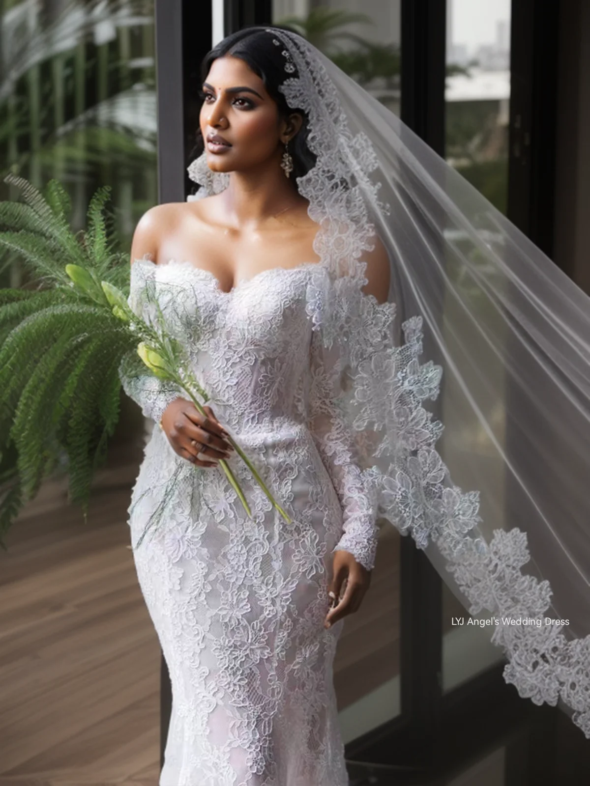 Vintage Lace Wedding Veil Long Bridal Accessory with Comb One Layer for Brides MM Wedding Accessories
Vintage Lace Wedding Veil Long Bridal Accessory with Comb One Layer for Brides MM Wedding Accessories
