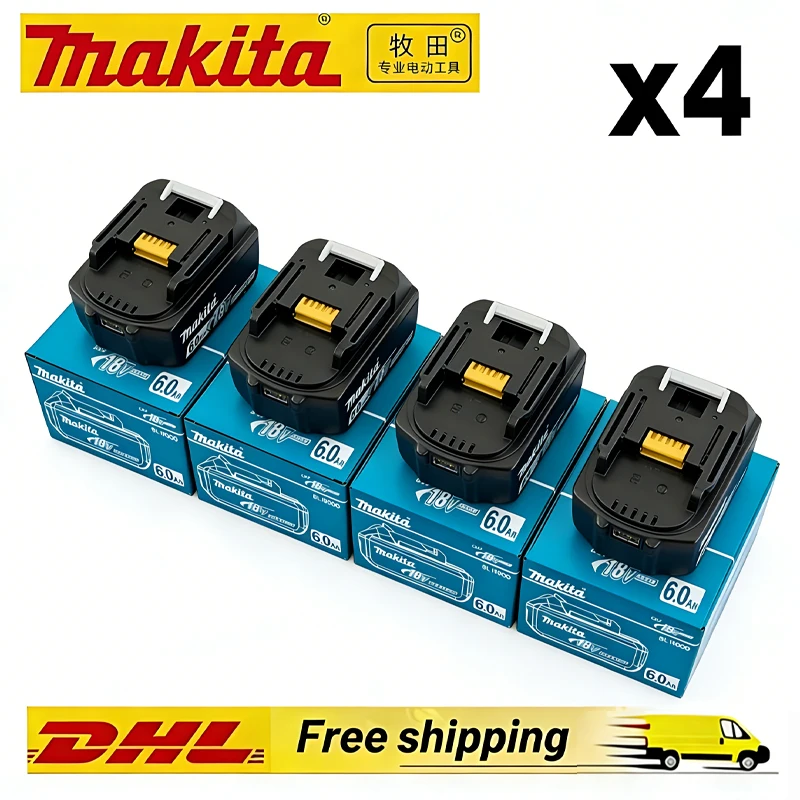 100% Original Makita 18V 6.0Ah battery, for Makita BL1830, BL1830B, BL1840 ,BL1840B ,BL1850 BL1860B power tools battery
100% Original Makita 18V 6.0Ah battery, for Makita BL1830, BL1830B, BL1840 ,BL1840B ,BL1850 BL1860B power tools battery