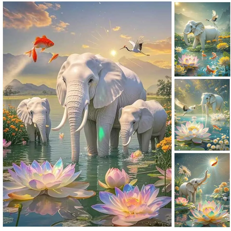 5D Diy Diamond Painting Kits River Elephant Lotus Fish Landscape Diamond Embroidery Cross Stitch Full Mosaic Rhinestone Home Art
5D Diy Diamond Painting Kits River Elephant Lotus Fish Landscape Diamond Embroidery Cross Stitch Full Mosaic Rhinestone Home Art
