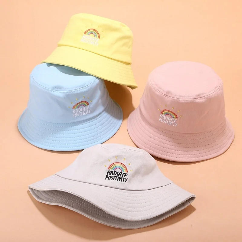 Unisex Foldable Embroidered Bucket Hat Rainbow Print Outdoor Sunscreen Cap Fisherman Hats
Unisex Foldable Embroidered Bucket Hat Rainbow Print Outdoor Sunscreen Cap Fisherman Hats