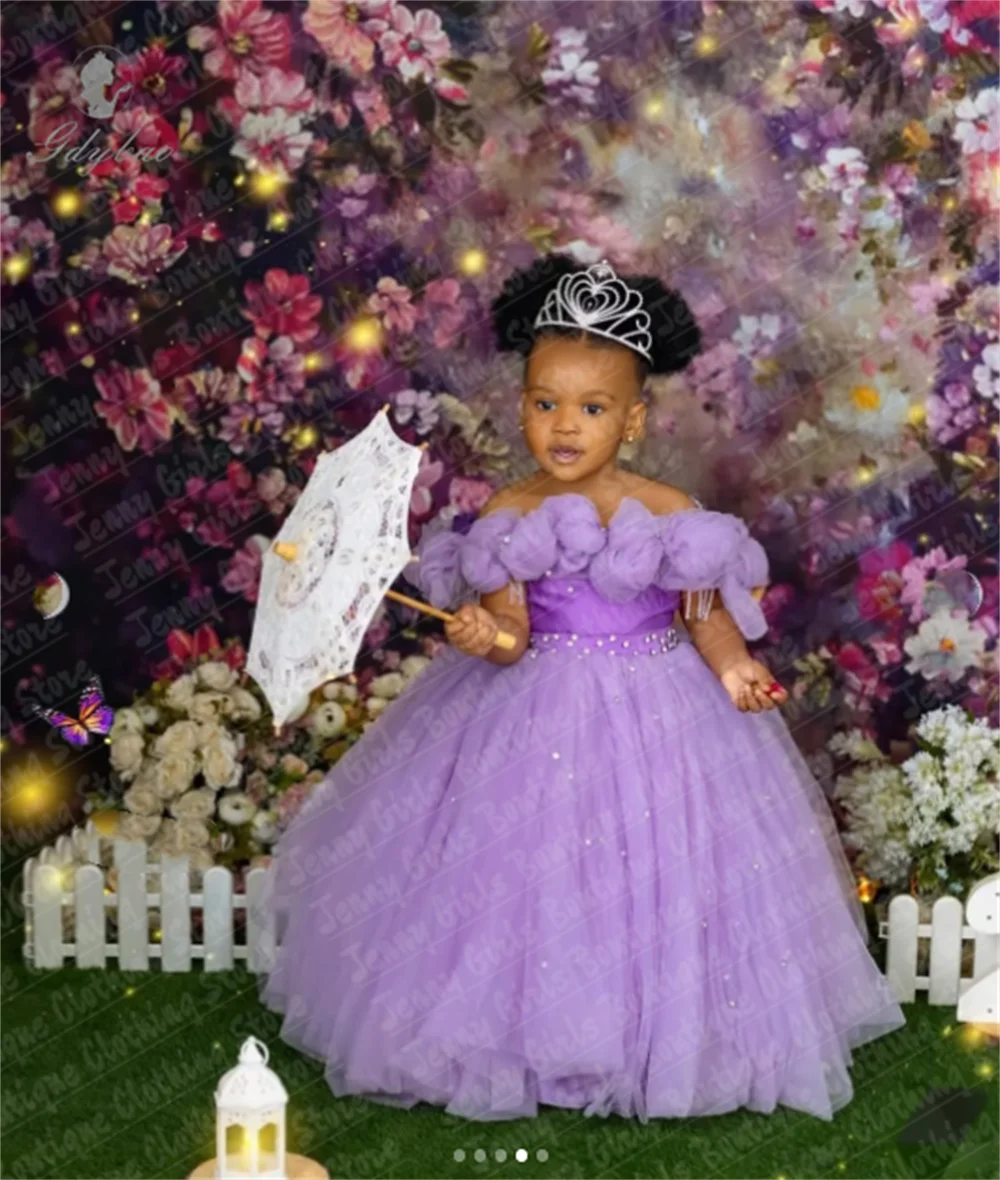 Customize Children Dress Light Purple Cute Mesh Pearl Flower Girl Dress For Birthday Party Host Prom First Communion
Customize Children Dress Light Purple Cute Mesh Pearl Flower Girl Dress For Birthday Party Host Prom First Communion