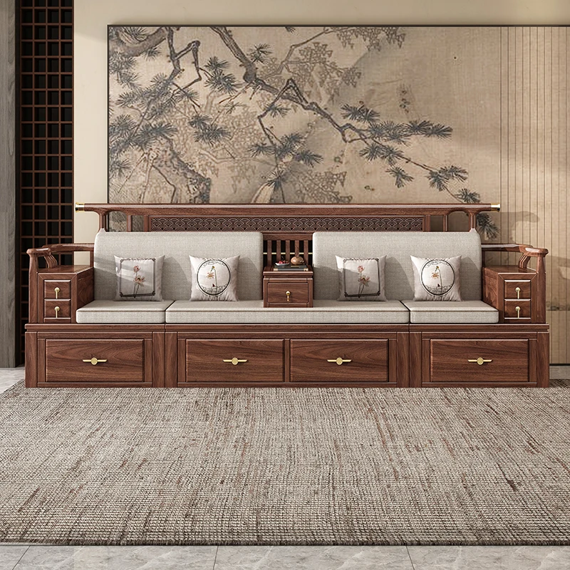 Black walnut Arhat bed sofa bed folding dual-purpose living room
Black walnut Arhat bed sofa bed folding dual-purpose living room