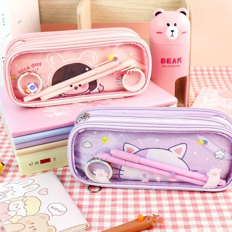 Kawaii прозрачный чехол-карандаш для школы, большая емкость, Мультяшные ручки, сумки для девочек, милые канцелярские принадлежности, сумка для хранения, органайзер, студенческий Gif
Kawaii прозрачный чехол-карандаш для школы, большая емкость, Мультяшные ручки, сумки для девочек, милые канцелярские принадлежности, сумка для хранения, органайзер, студенческий Gif