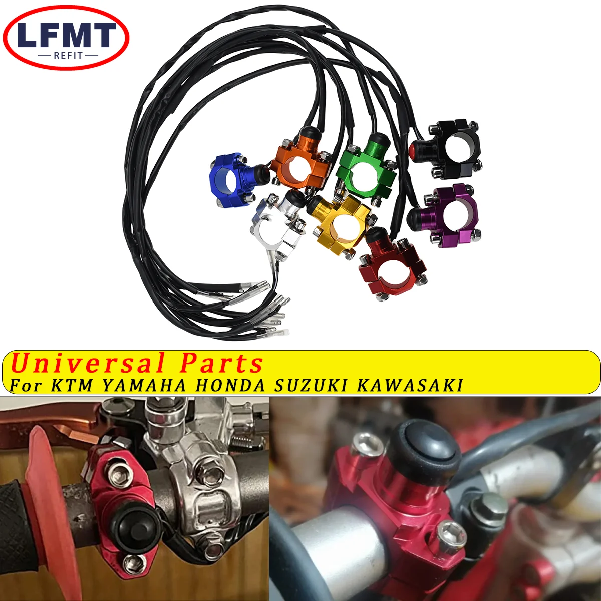 Motorcycle Engine Stop Start Kill CNC Switch 7/8inch 22mm Universal Momentary Push Button Switch For Honda Yamaha Kawasaki KTM
Motorcycle Engine Stop Start Kill CNC Switch 7/8inch 22mm Universal Momentary Push Button Switch For Honda Yamaha Kawasaki KTM