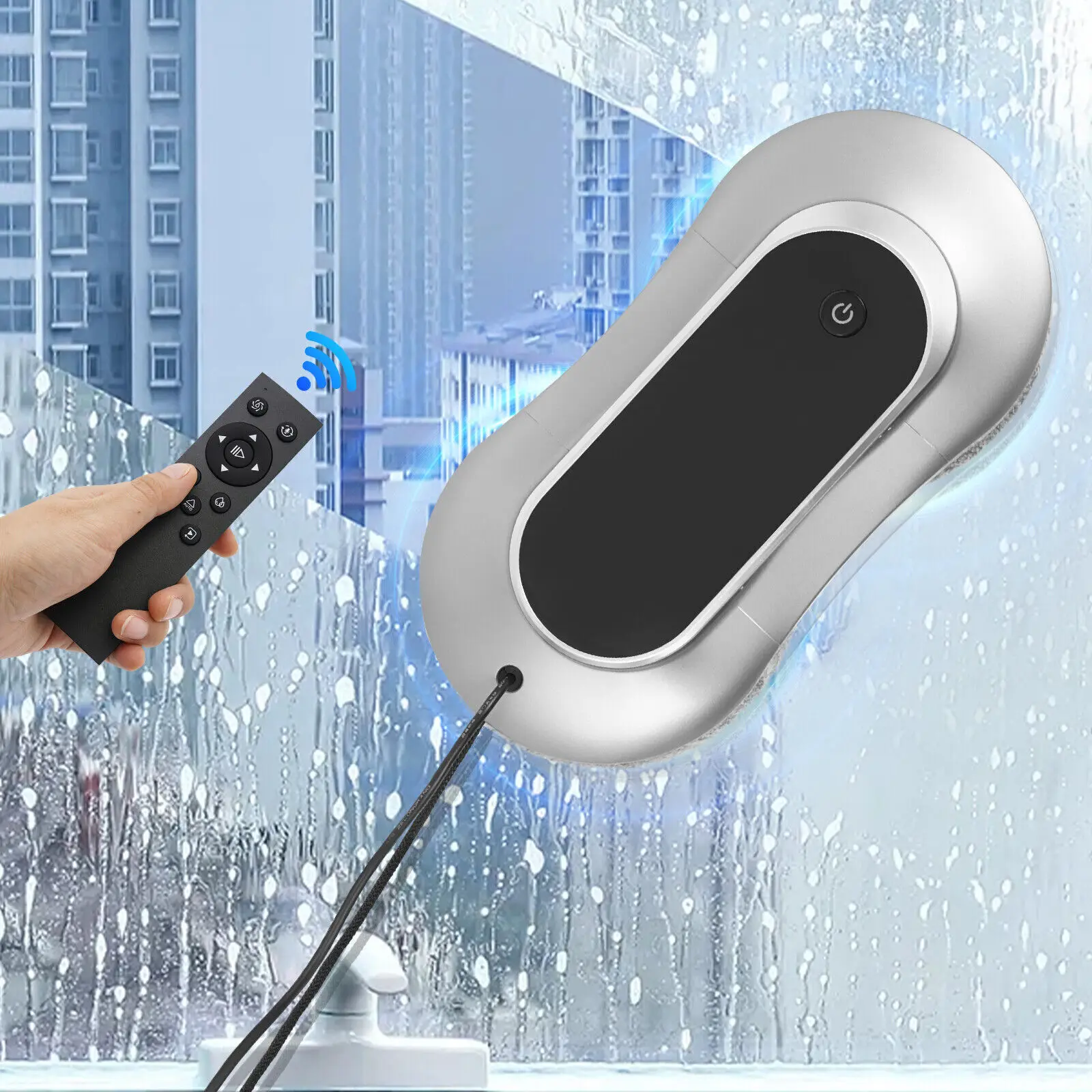 Робот-мойщик окон 80W с двусторонними ультразвуковыми форсунками, серебристо-серый, для дома и офиса
Робот-мойщик окон 80W с двусторонними ультразвуковыми форсунками, серебристо-серый, для дома и офиса