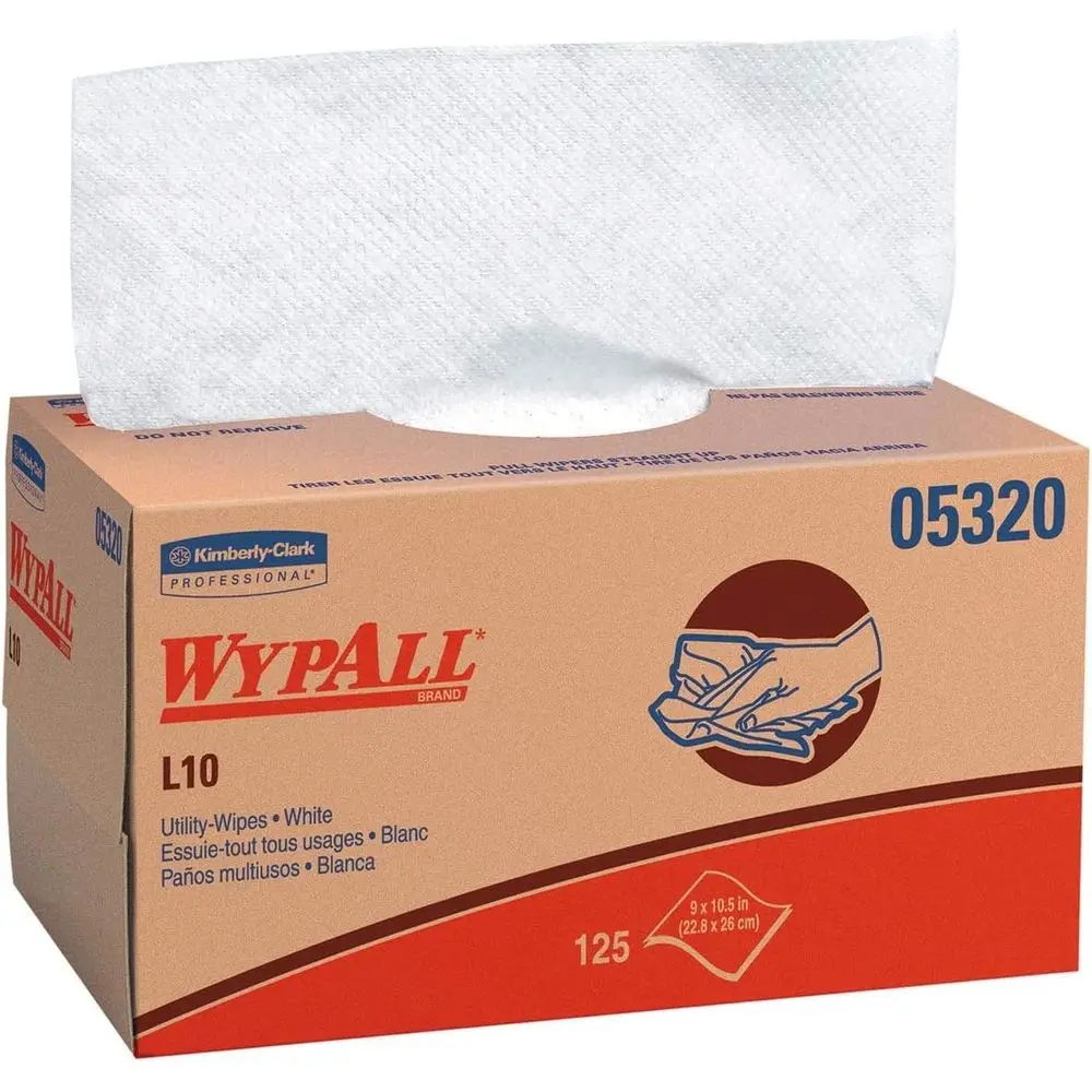 WYPALL L10 Utility Wipes, 125 per Box, 18 Boxes per Carton
WYPALL L10 Utility Wipes, 125 per Box, 18 Boxes per Carton