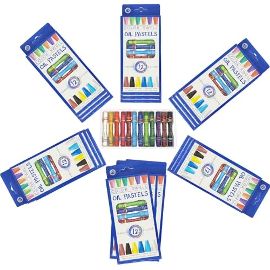 Oil Pastels - 18 Packs, 12 Colors per Pack 216 Total with Round Tips - for,Teachers, and Classrooms
Oil Pastels - 18 Packs, 12 Colors per Pack 216 Total with Round Tips - for,Teachers, and Classrooms