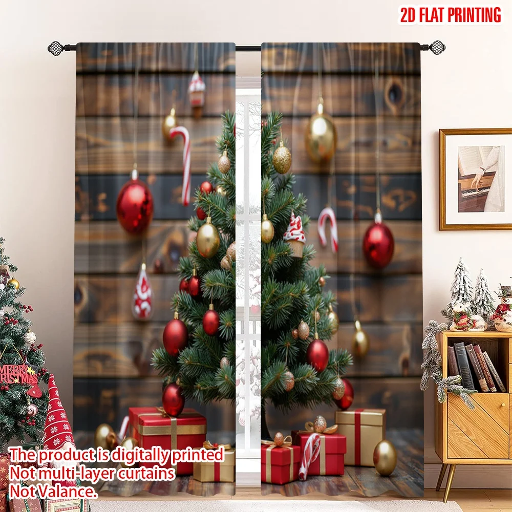 2pcs 2D flat printing Merry Christmas Popular Drapes Christmas Tree Gifts Lights Polyester Without Electricity Festive Curtains
2pcs 2D flat printing Merry Christmas Popular Drapes Christmas Tree Gifts Lights Polyester Without Electricity Festive Curtains