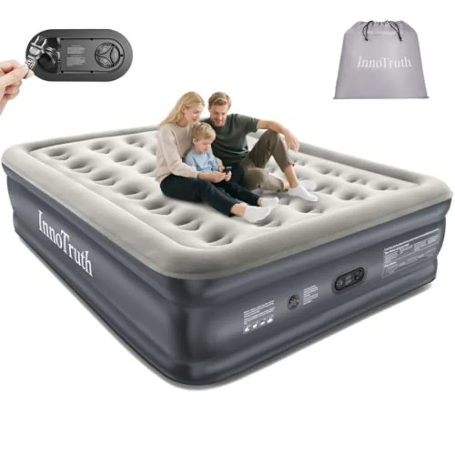 Air Mattress Queen with Built-in Pump, Inflatable Mattress for Guest Home Use, PVC Material, Gray, 18 Height, 650lbs Capacity,
Air Mattress Queen with Built-in Pump, Inflatable Mattress for Guest Home Use, PVC Material, Gray, 18 Height, 650lbs Capacity,