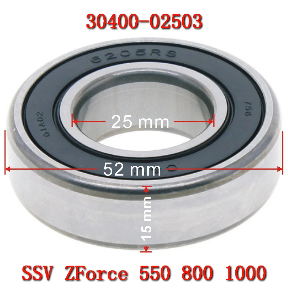 6205-2RS Bearing For CF Moto ZForce 500 Trail 550EX 800 400NK 268MQ Engine 650TR-G 1000 Z10 SSV motor part 30400-02503
6205-2RS Bearing For CF Moto ZForce 500 Trail 550EX 800 400NK 268MQ Engine 650TR-G 1000 Z10 SSV motor part 30400-02503
