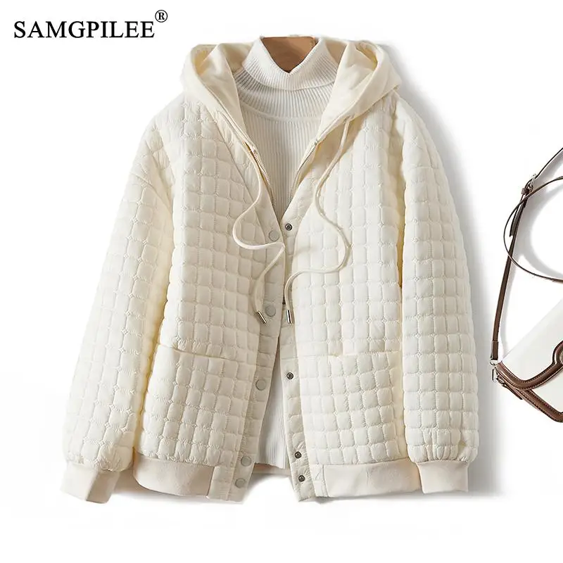 Winter Coat For Women 2022 Fake Two Piece Hooded Stitching Light Warm Full Sleeve Korean Fashion Cotton Winter Clothes Women 4XL
Winter Coat For Women 2022 Fake Two Piece Hooded Stitching Light Warm Full Sleeve Korean Fashion Cotton Winter Clothes Women 4XL