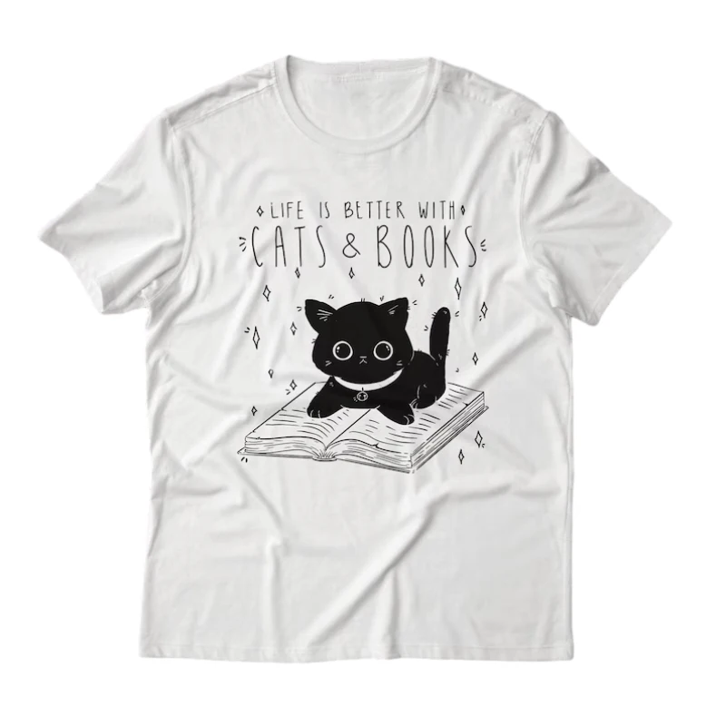 Lootgear, жизнь лучше с кошками и книгами, футболка унисекс и милый подарок для чтения на день рождения
Lootgear, жизнь лучше с кошками и книгами, футболка унисекс и милый подарок для чтения на день рождения