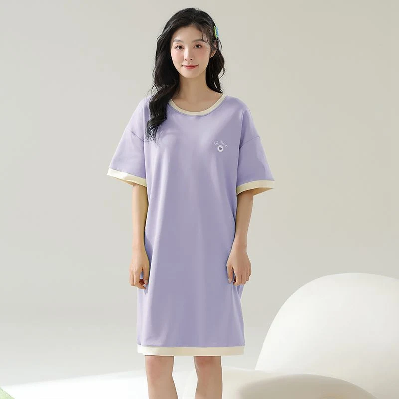 2025 Summer Short Sleeve 100% Cotton Nightgowns for Women Korean Loose Sleepwear Night Dress Nightdress Cute Girls Home Nighty
2025 Summer Short Sleeve 100% Cotton Nightgowns for Women Korean Loose Sleepwear Night Dress Nightdress Cute Girls Home Nighty