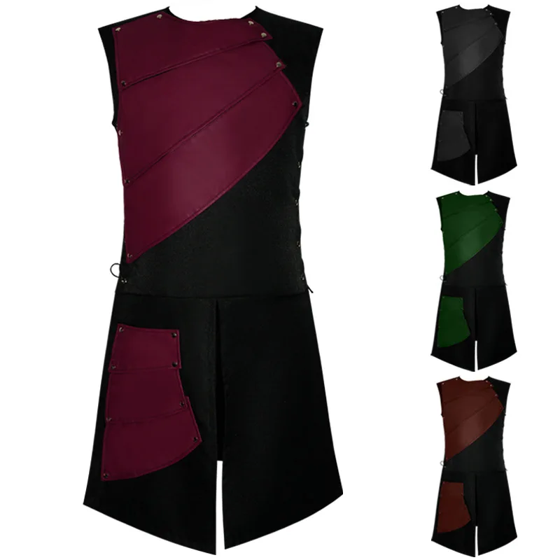 Mens Punk Rock Steampunk Long Waistcoat 2023 Brand Patchwork Front Split Medieval Cosplay Vest Men Gothic Chalecos Para Hombre
Mens Punk Rock Steampunk Long Waistcoat 2023 Brand Patchwork Front Split Medieval Cosplay Vest Men Gothic Chalecos Para Hombre