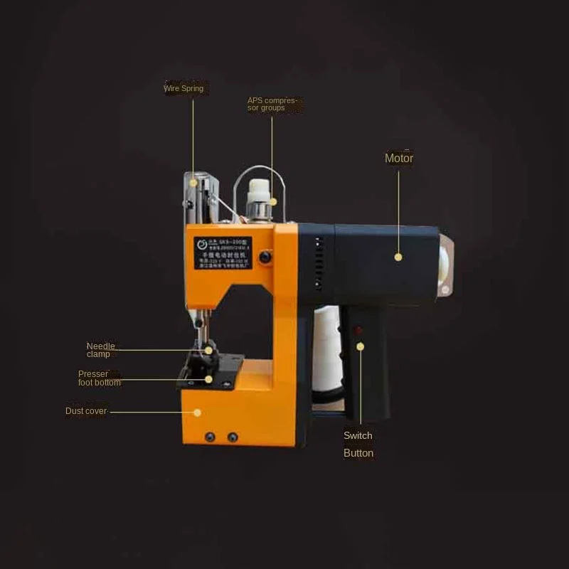 GK9-001 210W Electric Sewing Machine Portable Automatic Packaging Sealing Overlock for Agriculture Textile Industry Woven Bag
GK9-001 210W Electric Sewing Machine Portable Automatic Packaging Sealing Overlock for Agriculture Textile Industry Woven Bag