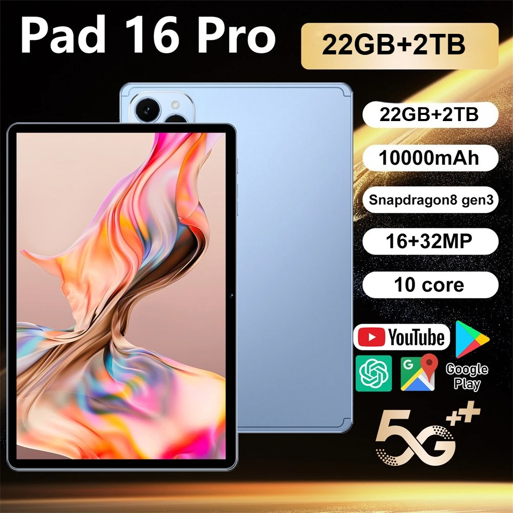 Совершенно новый Pad 16 pro 10,1 дюйма, 10000 мАч, аккумуляторная вкладка, глобальная версия, Android, 22 ГБ + 2 ТБ, планшеты, 4G, 5G, Dual SIM, WIFI для детей, ПК
Совершенно новый Pad 16 pro 10,1 дюйма, 10000 мАч, аккумуляторная вкладка, глобальная версия, Android, 22 ГБ + 2 ТБ, планшеты, 4G, 5G, Dual SIM, WIFI для детей, ПК
