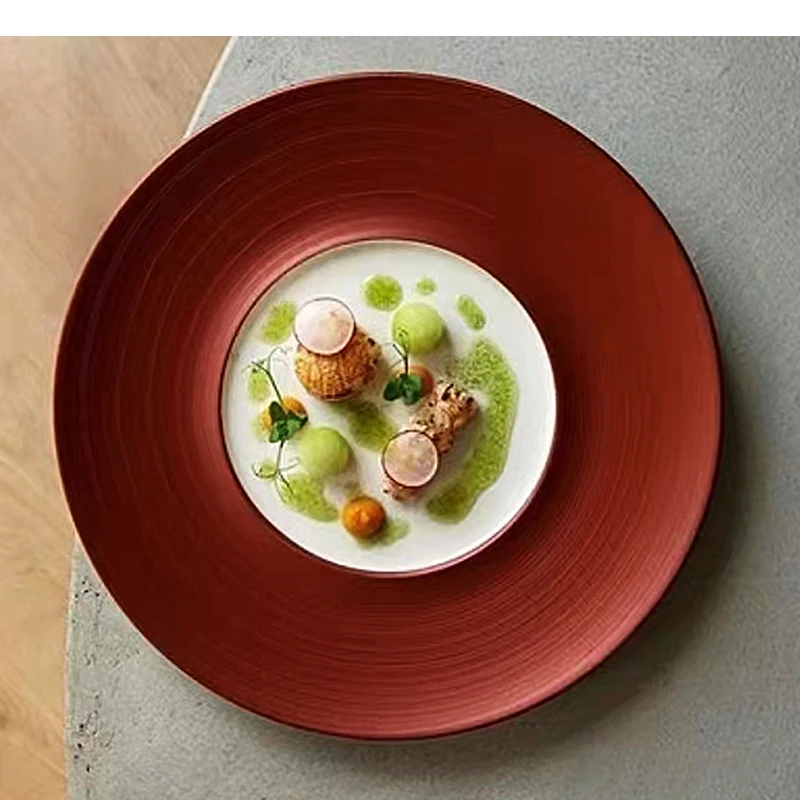 Round Ceramic Dining Plate Restaurant Food Decor Dessert Family Gathering Dinner Barbecue Steak Tableware
Round Ceramic Dining Plate Restaurant Food Decor Dessert Family Gathering Dinner Barbecue Steak Tableware