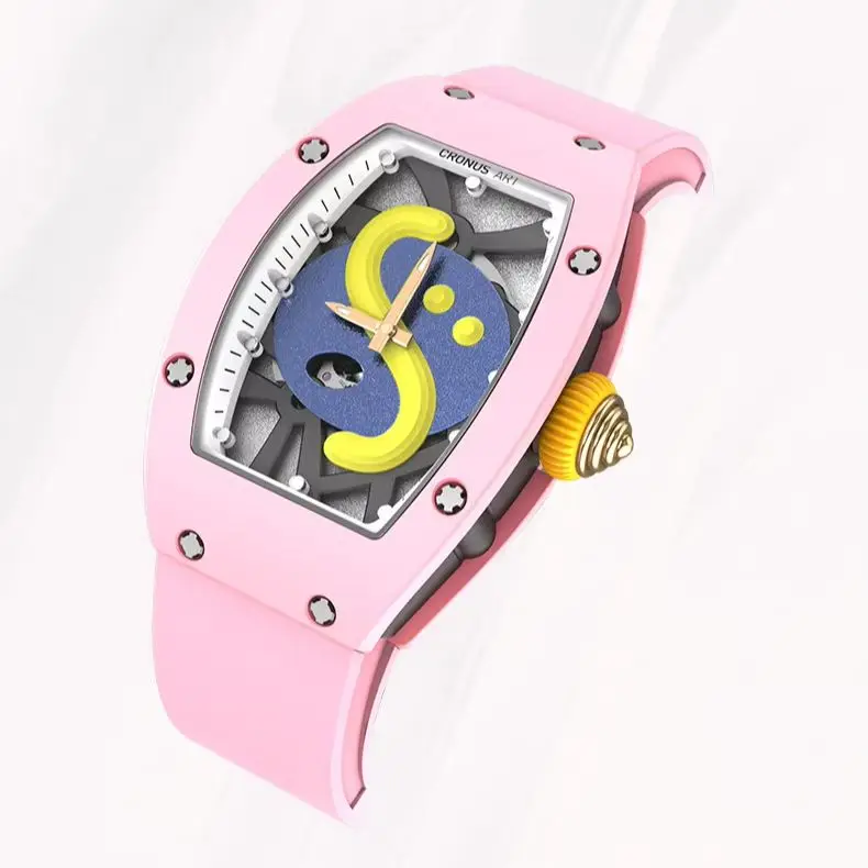 CRONUSART женские автоматические часы 31 мм Tonneau женские механические наручные часы керамический корпус ремешок из фторкаучука 3D рельефный циферблат
CRONUSART женские автоматические часы 31 мм Tonneau женские механические наручные часы керамический корпус ремешок из фторкаучука 3D рельефный циферблат