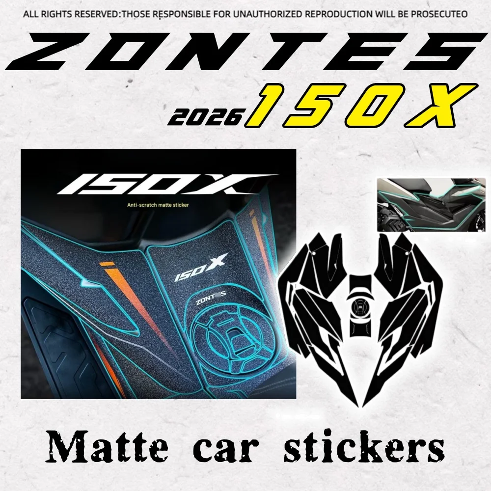 For 2026 ZONTES 150X, body stickers, protective films, anti-scratch decorative frosted armor film, modification accessories.
For 2026 ZONTES 150X, body stickers, protective films, anti-scratch decorative frosted armor film, modification accessories.