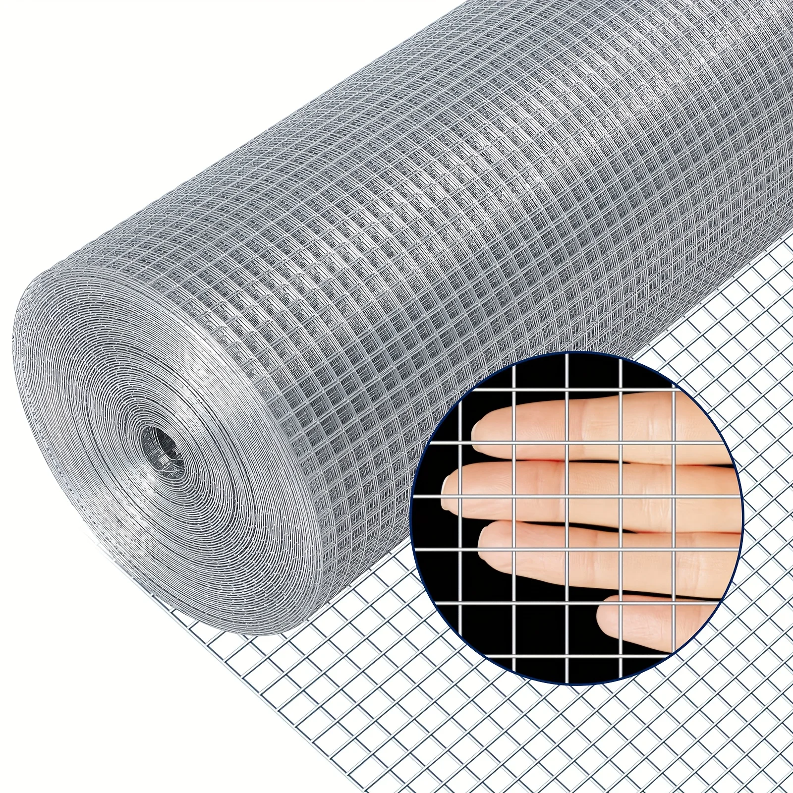 1 Roll 48"x100' Hot-Dip Galvanized Steel Hardware Cloth - 1/2"x1/2" Welded Mesh, 19-Gauge Rust-Resistant Poultry Netting & Garden Fencing for Chicken Coops, Rodent & Gopher Proof Wire Cage, Chicken Wire Fence, Sturdy Mesh, Heavyduty Construction, Animal
1 Roll 48"x100' Hot-Dip Galvanized Steel Hardware Cloth - 1/2"x1/2" Welded Mesh, 19-Gauge Rust-Resistant Poultry Netting & Garden Fencing for Chicken Coops, Rodent & Gopher Proof Wire Cage, Chicken Wire Fence, Sturdy Mesh, Heavyduty Construction, Animal
