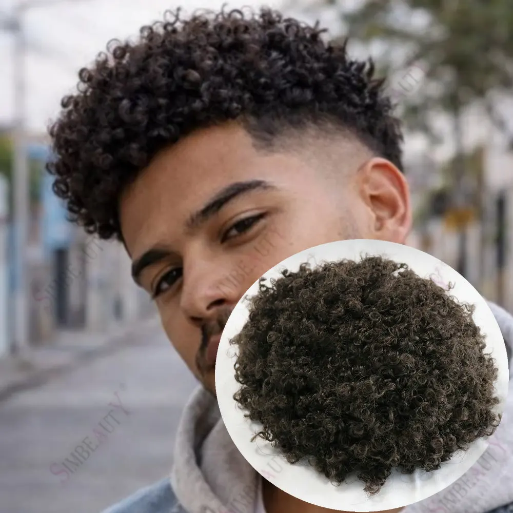 Afro Black Man Mono Base Toupee8mm/10mm/12mm Kinky Curl Natural Human Hair Wig Super Durable Men's Capillary Prosthesis System
Afro Black Man Mono Base Toupee8mm/10mm/12mm Kinky Curl Natural Human Hair Wig Super Durable Men's Capillary Prosthesis System