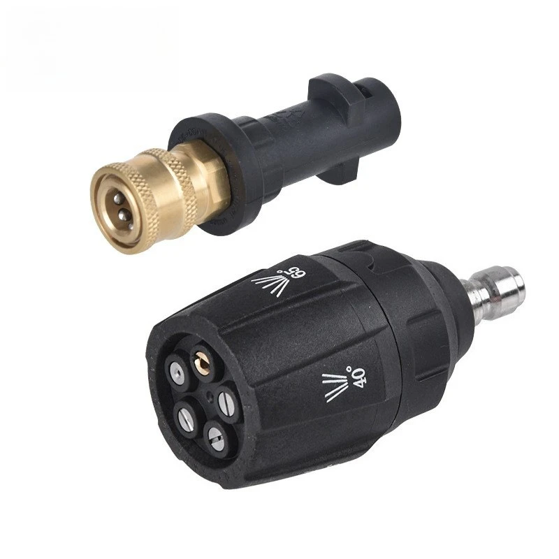 High pressure cleaning machine Kai Chi K-series connector adjustment fan 1/4quick plug five in one nozzle water gun car wash gun
High pressure cleaning machine Kai Chi K-series connector adjustment fan 1/4quick plug five in one nozzle water gun car wash gun