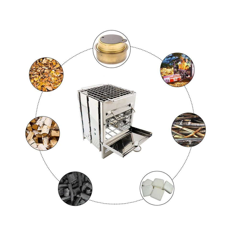 Stainless Steel Grill BBQ Collapsible Gill Barbecue Stove Outdoor Camping Cookware Square Wood Burning
Stainless Steel Grill BBQ Collapsible Gill Barbecue Stove Outdoor Camping Cookware Square Wood Burning