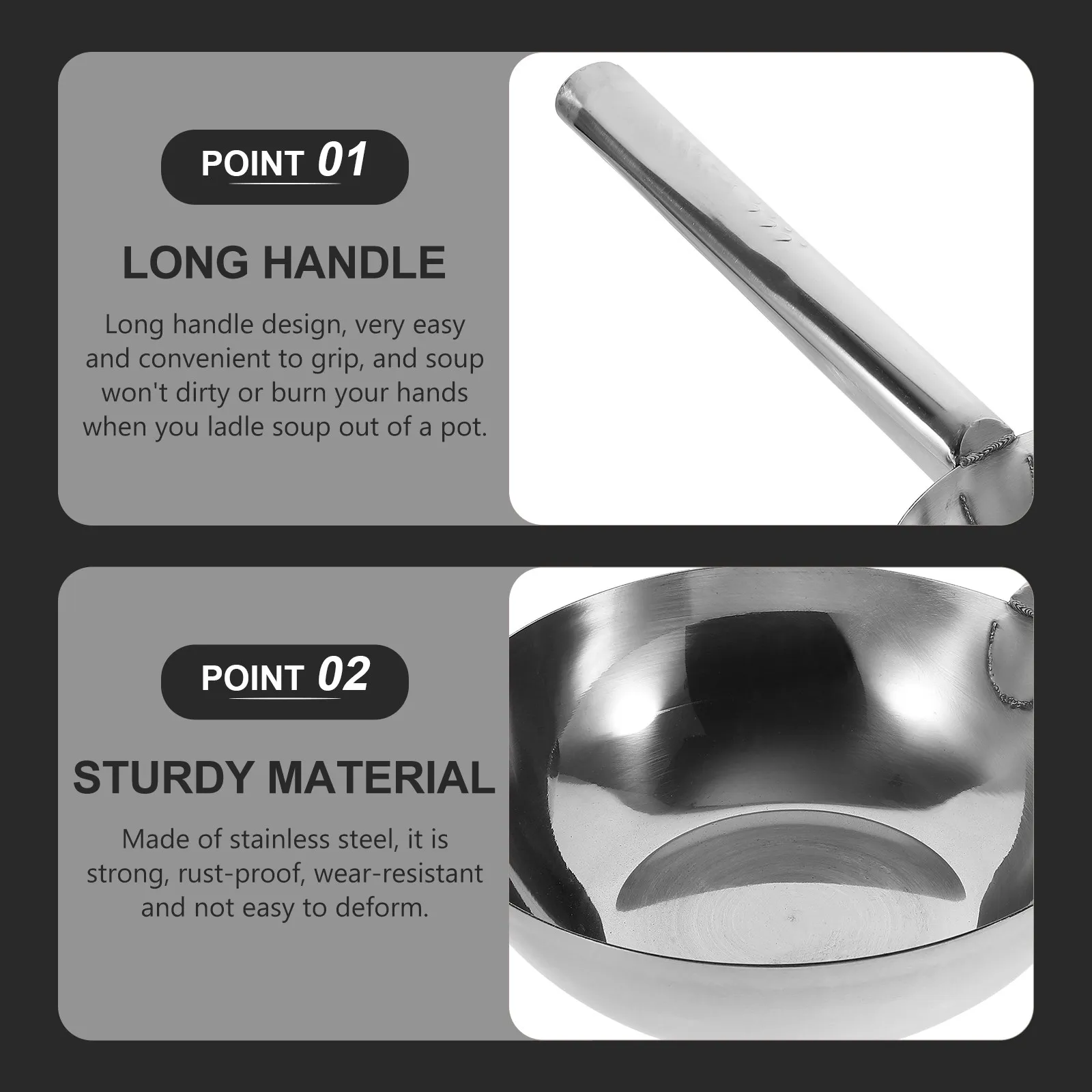 Premium Stainless Steel Water Ladle Long Handle Deep Scoop for Soup Water Cooking Stirring Seasoning Kitchen Use Round Heavy
Premium Stainless Steel Water Ladle Long Handle Deep Scoop for Soup Water Cooking Stirring Seasoning Kitchen Use Round Heavy