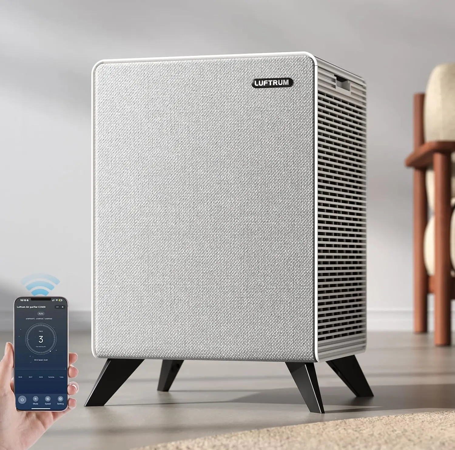 Air Purifiers for Home Large Room Up to 2250 ft² with Smart WIFI - Remove 99% of Smoke Allergies Pet Dander Odor - Dual
Air Purifiers for Home Large Room Up to 2250 ft² with Smart WIFI - Remove 99% of Smoke Allergies Pet Dander Odor - Dual